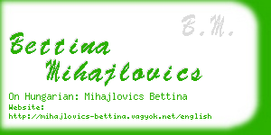 bettina mihajlovics business card
